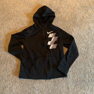 Boys black Nike zip up jacket